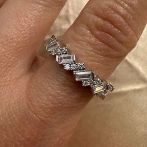 Emerald band Moissanite Size 7